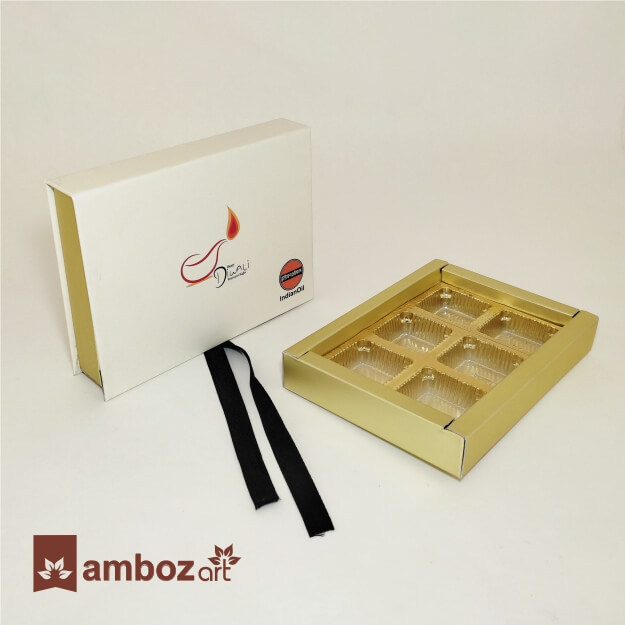 6 Cavity Chocolate Box With Logo