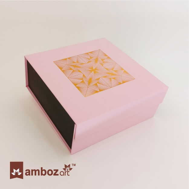 Light Pink Hard board Small Box