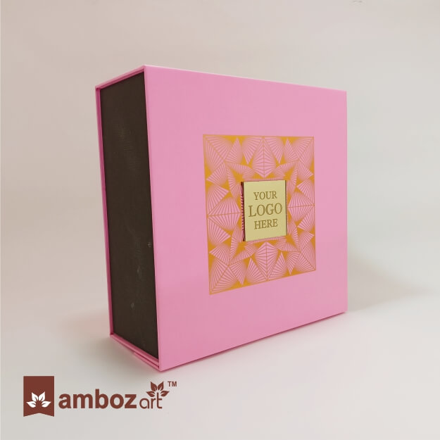 Pink Hard board Small Box