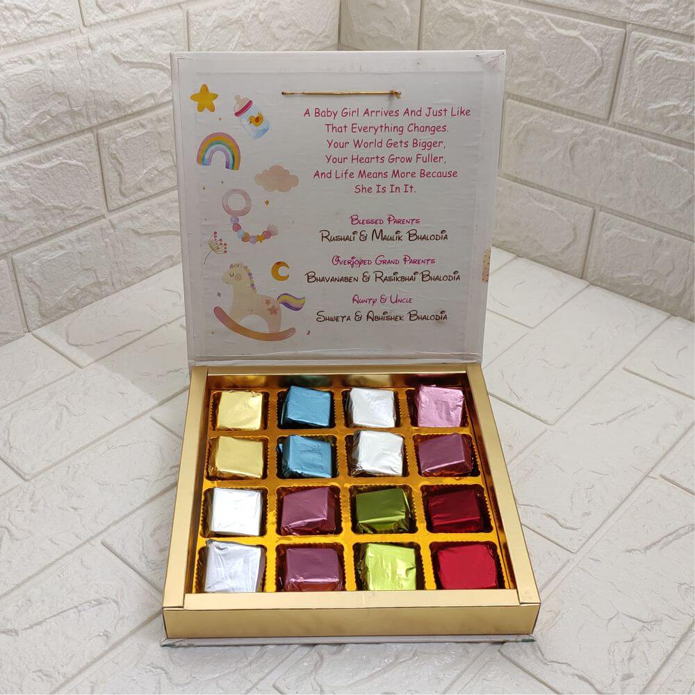 16 Cavity Customized Printed Chocolate Box