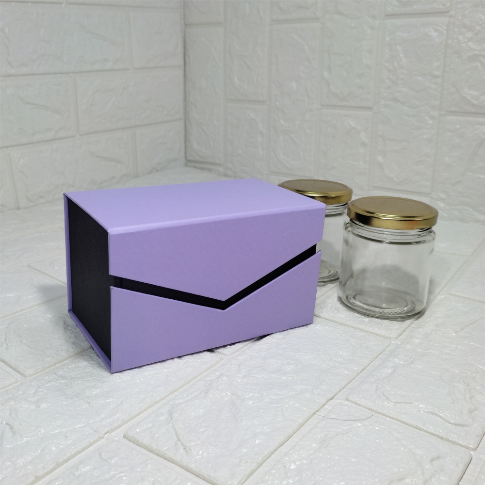 2 Jar box for Dryfruit and Chocolates Purple Color