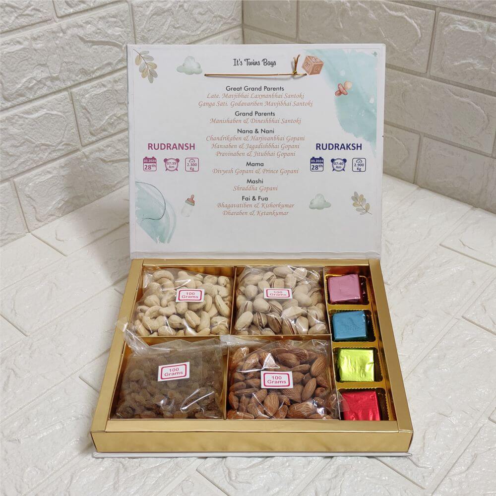 20 Cavity Customized Printed Dryfruit Box