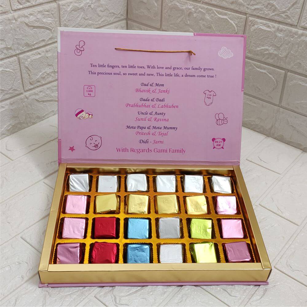 24 Cavity Customized Printed Chocolate Box