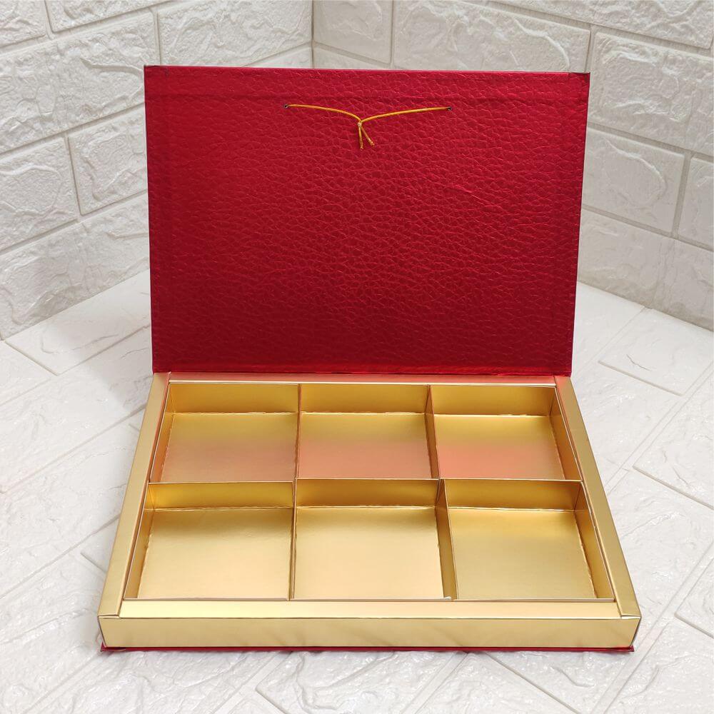 Plain 6 Compartment Dry Fruit Box