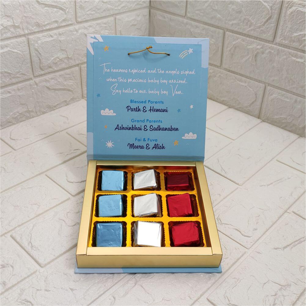 9 Cavity Customized Printed Chocolate Box