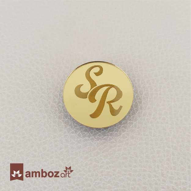 Golden Mirror Acrylic Tag