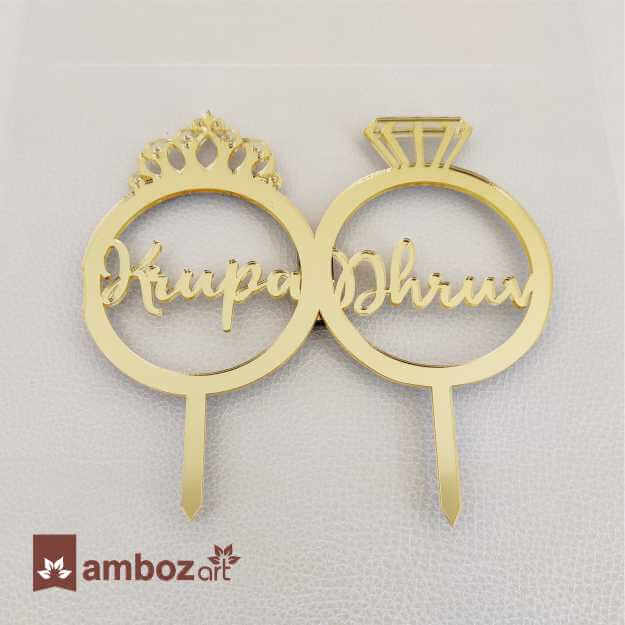 Golden Mirror Acrylic Tag