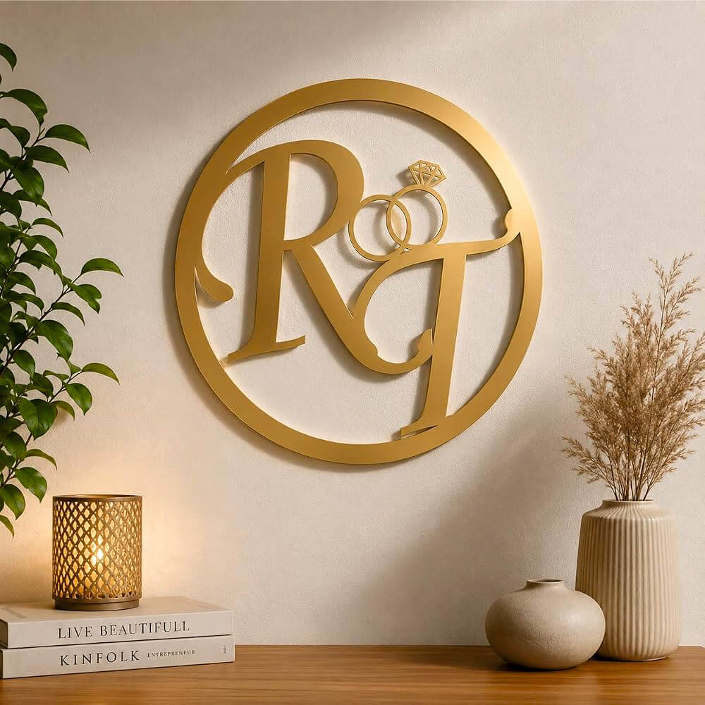 Custom Acrylic Wedding Stage Name Boards & Initial Letters